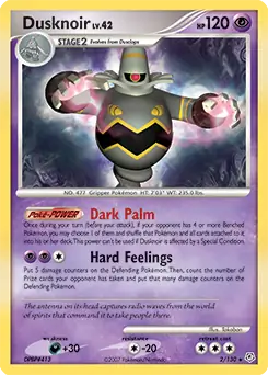 Dusknoir Holo Pokemon card from Diamond & Pearl