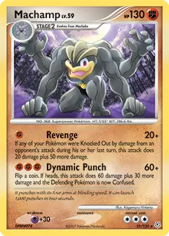 Machamp Pokemon card from Diamond & Pearl