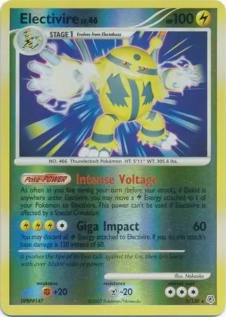 Electivire Reverse Holo Pokemon card from Diamond & Pearl