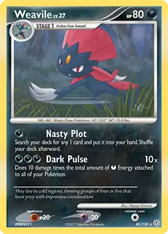 Weavile Pokemon card from Diamond & Pearl