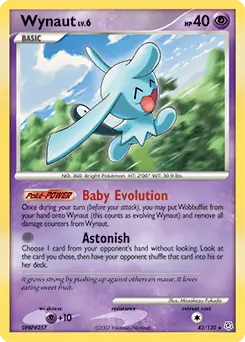 Wynaut Pokemon card from Diamond & Pearl