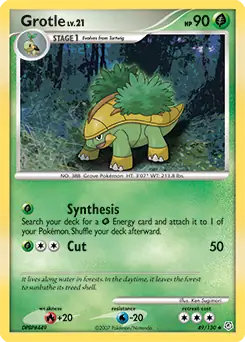 Grotle Pokemon card from Diamond & Pearl