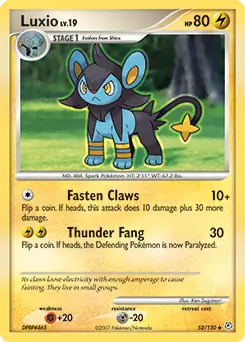 Luxio Pokemon card from Diamond & Pearl
