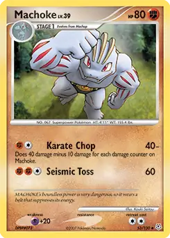 Machoke Pokemon card from Diamond & Pearl