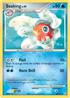 Seaking Pokemon card from Diamond & Pearl