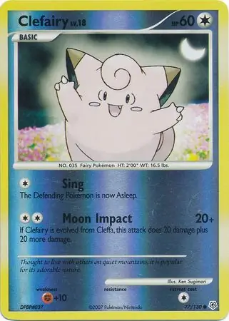 Clefairy Reverse Holo Pokemon card from Diamond & Pearl