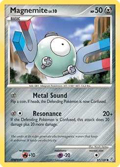 Magnemite Pokemon card from Diamond & Pearl