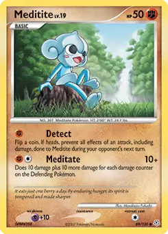 Meditite Pokemon card from Diamond & Pearl