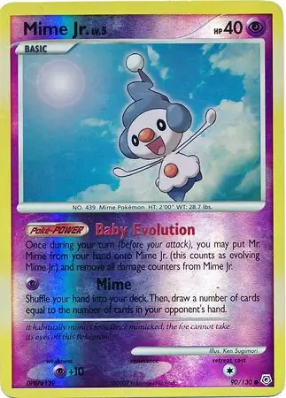 Mime Jr. Reverse Holo Pokemon card from Diamond & Pearl