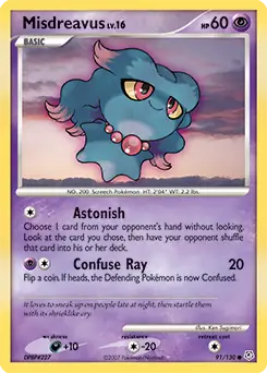 Misdreavus Pokemon card from Diamond & Pearl