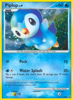 Piplup Pokemon card from Diamond and Pearl Promo