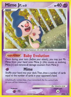 Mime Jr. Pokemon card from Diamond and Pearl Promo