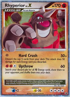 Rhyperior Lv.X Pokemon card from Diamond and Pearl Promo