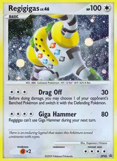 Regigigas Pokemon card from Diamond and Pearl Promo