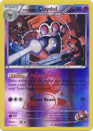Team Magma's Claydol Reverse Holo