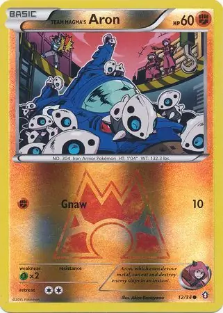 Team Magma's Aron Reverse Holo