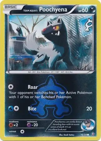 Team Aqua's Poochyena Reverse Holo