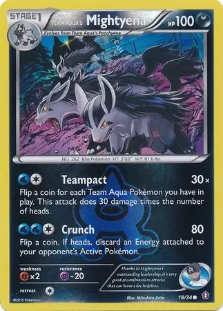 Team Aqua's Mightyena Reverse Holo