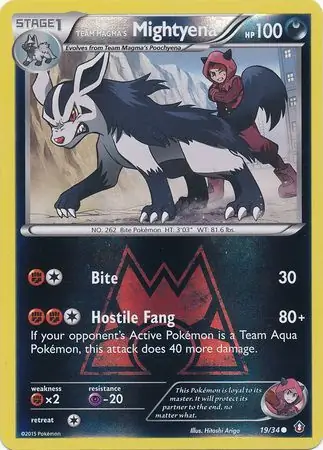 Team Magma's Mightyena Reverse Holo