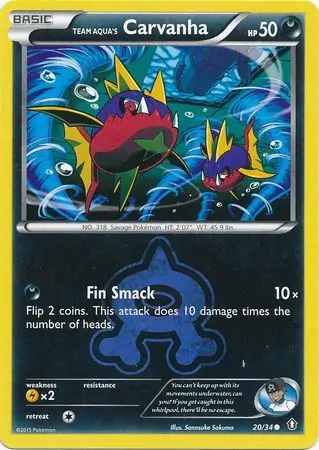 Carvanha Pokemon card from Double Crisis