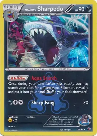 Sharpedo Pokemon card from Double Crisis
