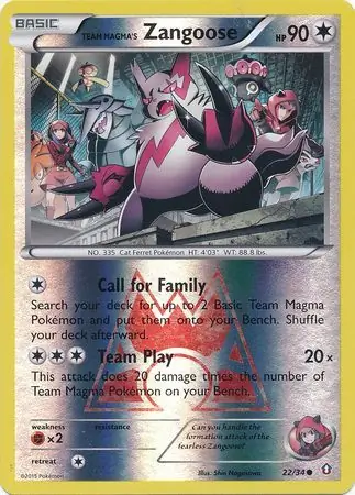 Team Magma's Zangoose Reverse Holo