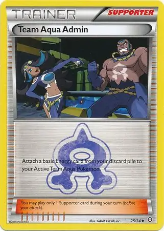 Team Aqua Admin Pokemon card from Double Crisis