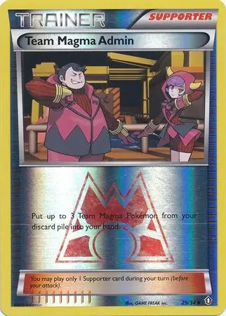 Team Magma Admin Reverse Holo Pokemon card from Double Crisis