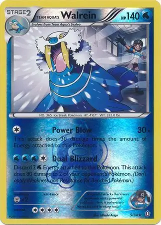 Team Aqua's Walrein Reverse Holo