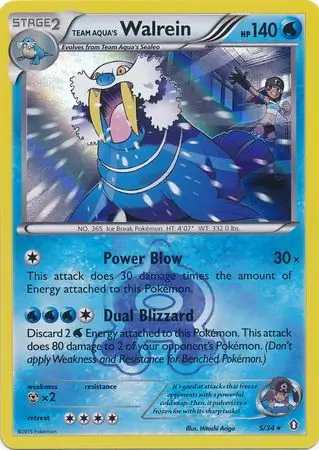 Walrein Pokemon card from Double Crisis