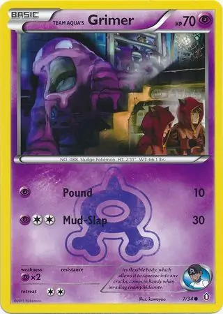 Grimer Pokemon card from Double Crisis