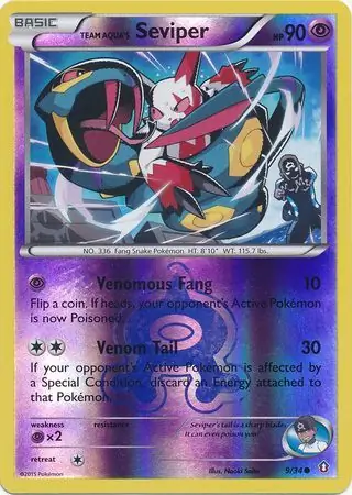 Team Aqua's Seviper Reverse Holo