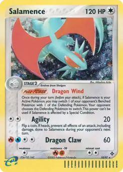 Salamence Holo Pokemon card from Dragon