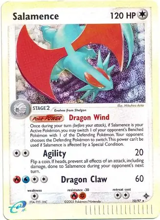 Salamence Reverse Holo Pokemon card from Dragon