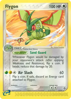Flygon Pokemon card from Dragon