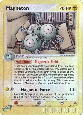 Magneton Reverse Holo Pokemon card from Dragon