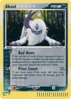 Absol Holo Pokemon card from Dragon