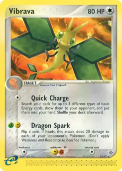 Vibrava Pokemon card from Dragon