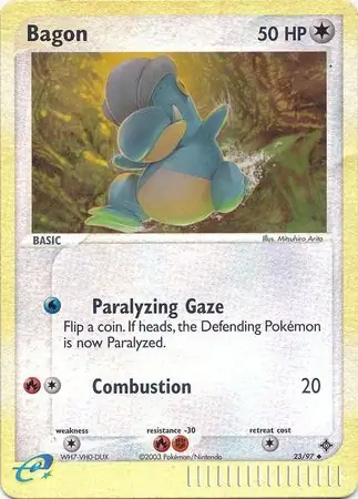 Bagon Reverse Holo Pokemon card from Dragon