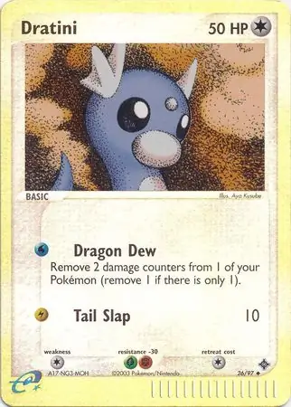 Dratini Reverse Holo Pokemon card from Dragon