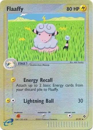 Flaaffy Reverse Holo Pokemon card from Dragon