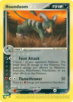 Houndoom Pokemon card from Dragon