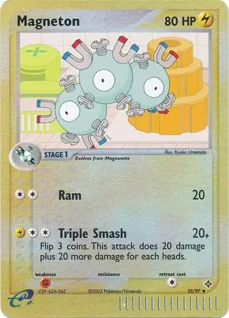 Magneton Reverse Holo Pokemon card from Dragon