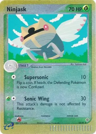 Ninjask Reverse Holo Pokemon card from Dragon