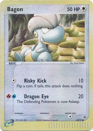 Bagon Reverse Holo Pokemon card from Dragon