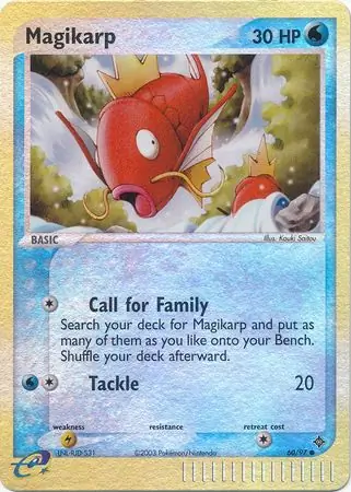 Magikarp Reverse Holo Pokemon card from Dragon