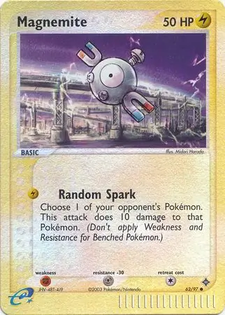 Magnemite Reverse Holo Pokemon card from Dragon