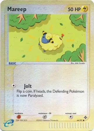 Mareep Reverse Holo Pokemon card from Dragon