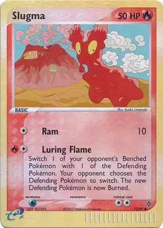 Slugma Reverse Holo Pokemon card from Dragon