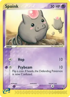 Spoink Pokemon card from Dragon